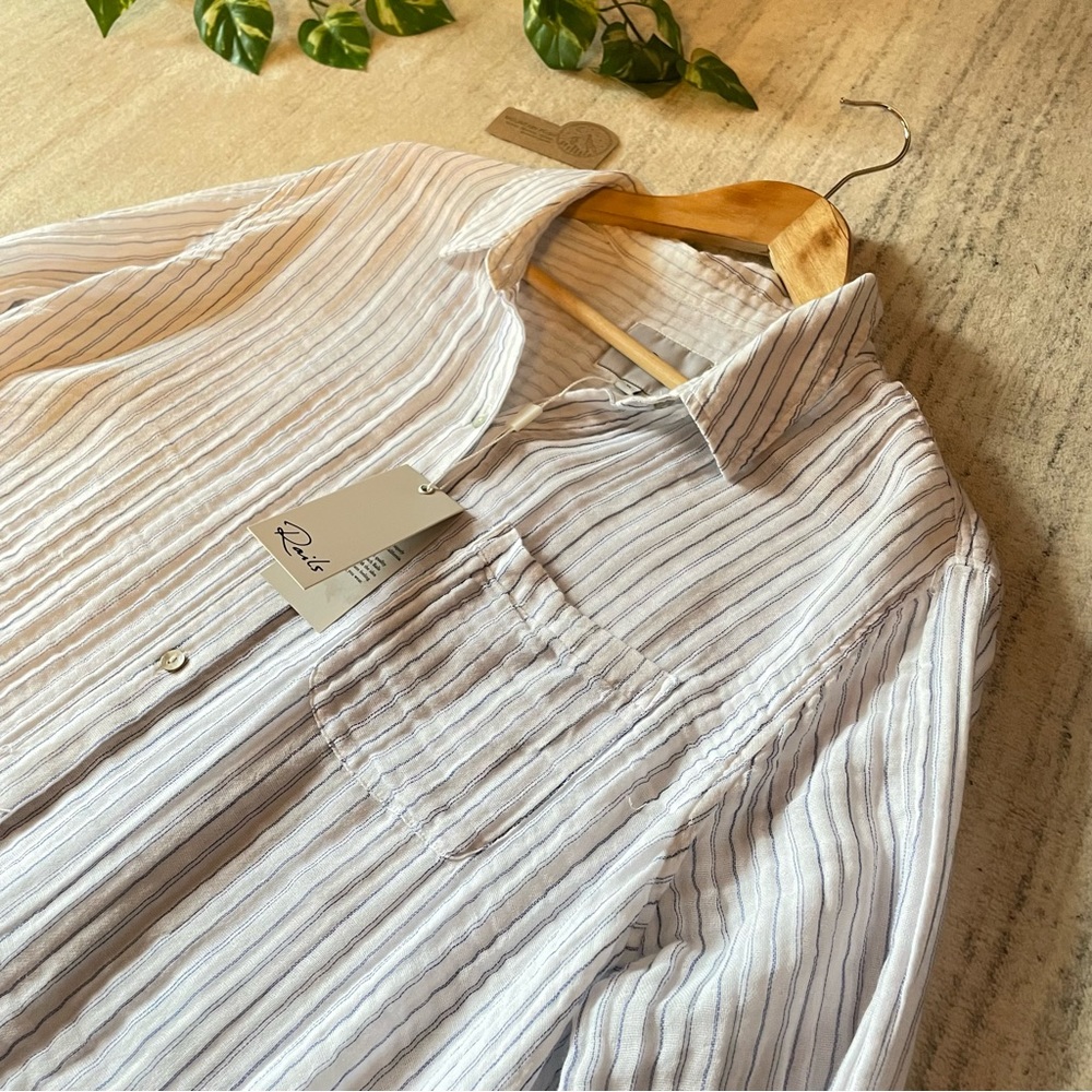 🆕 Rails | Women’s Ellis Cotton Gauze Button Down Davenport Stripe Rails XL - Picture 2 of 9